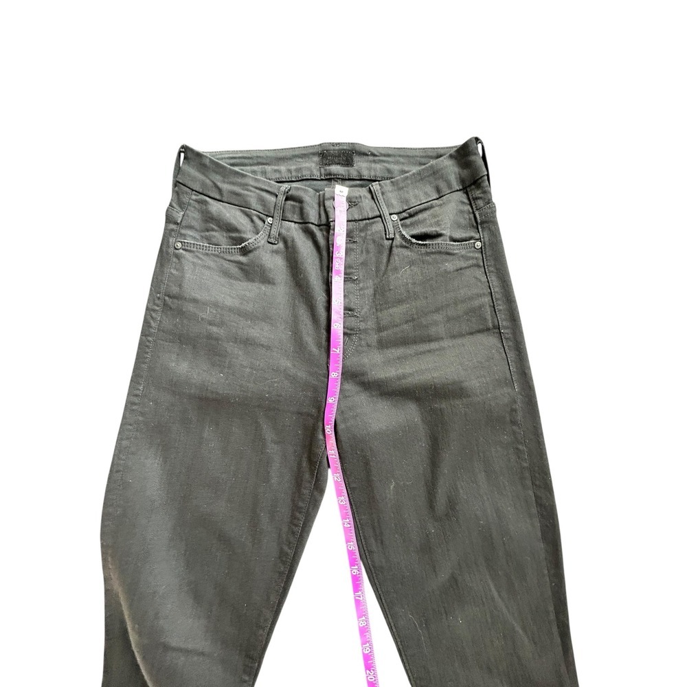 MOTHER The Pixie Not Guilty Black Button Fly High Rise Skinny Jeans Size 26 - Picture 5 of 10